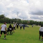 Coaches looking on