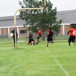 Baby Rattlers goes high for the ball