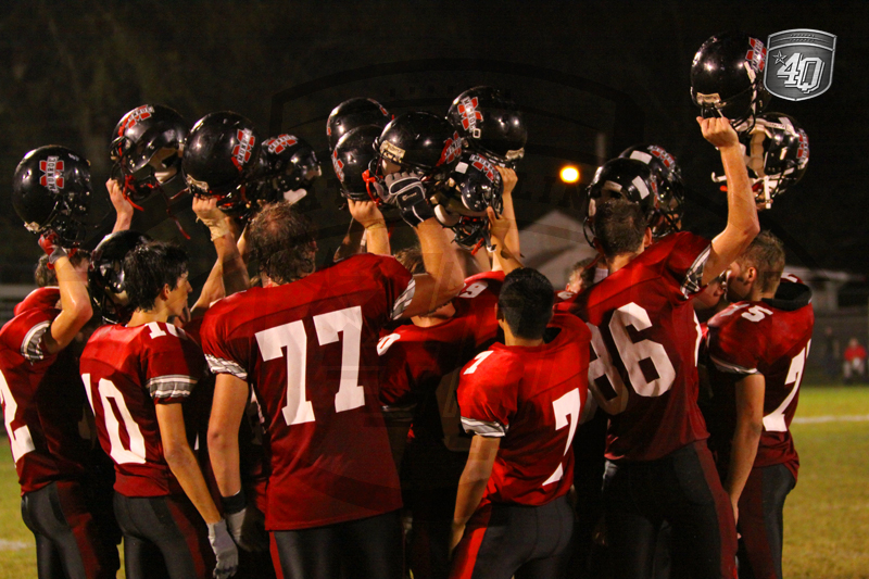 Monroe celabrates their victory over Aucilla Christian