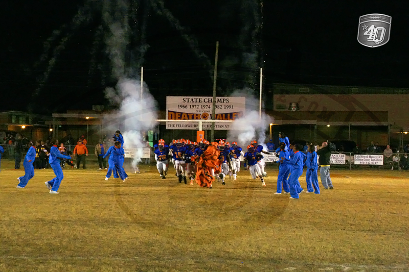 The fireworks were on display as the Jefferson County Tigers run on to the field