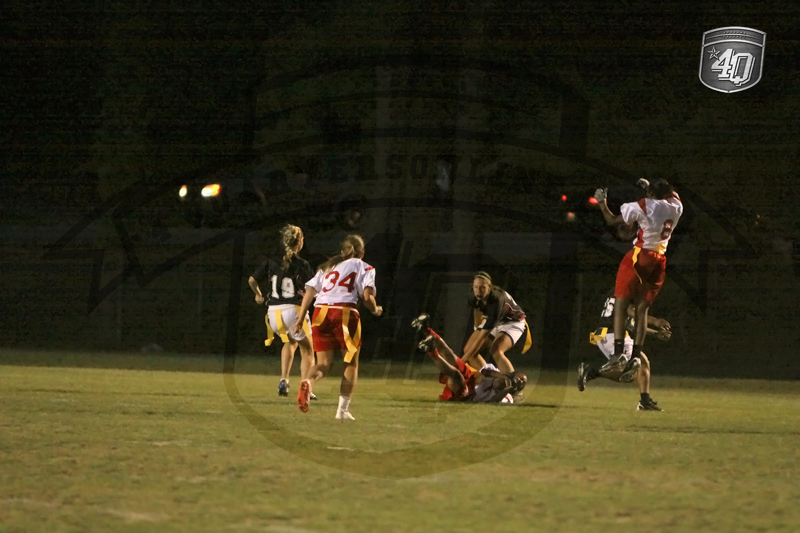 Leon's #1 Tsa Graham making the game winning catch for the Lions.